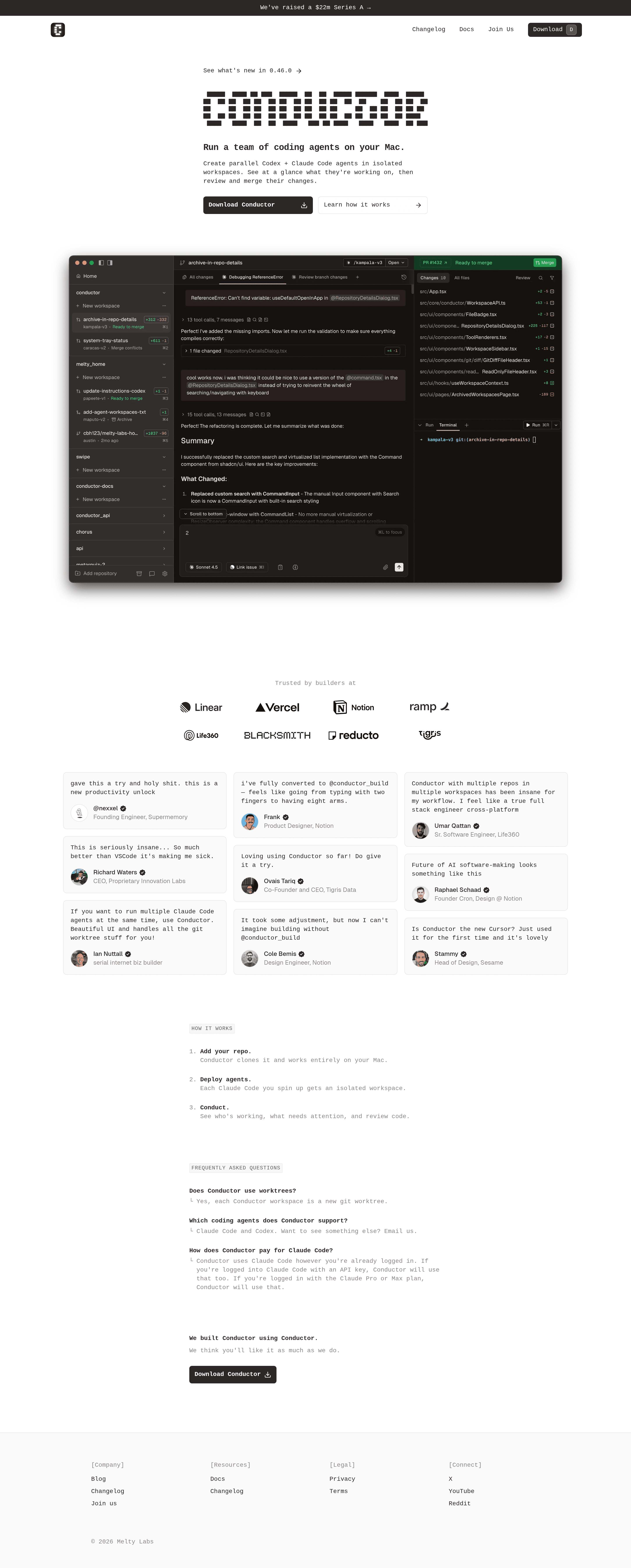 Conductor b2b landing page screenshot