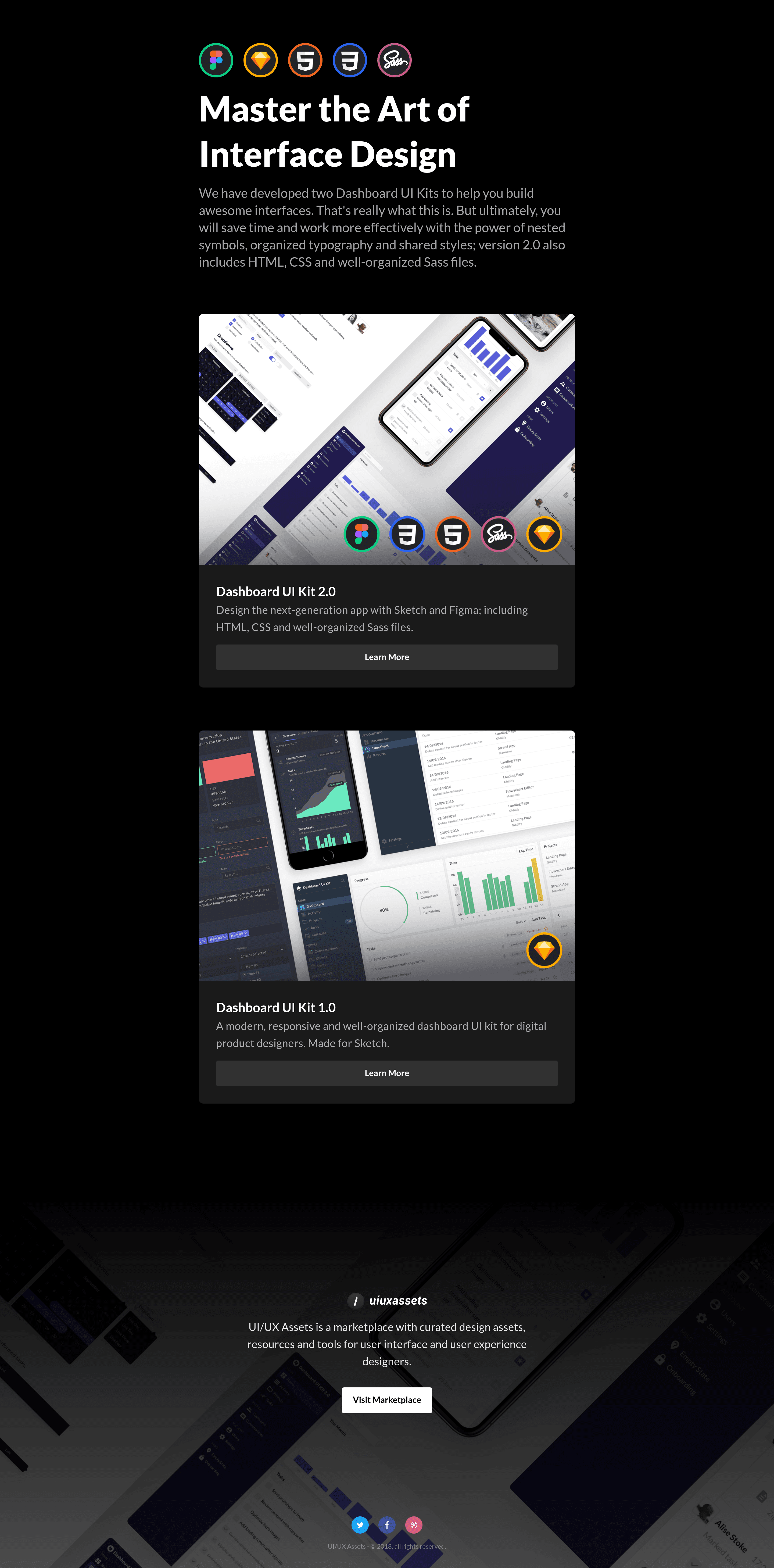 Dashboarduikit b2b landing page screenshot