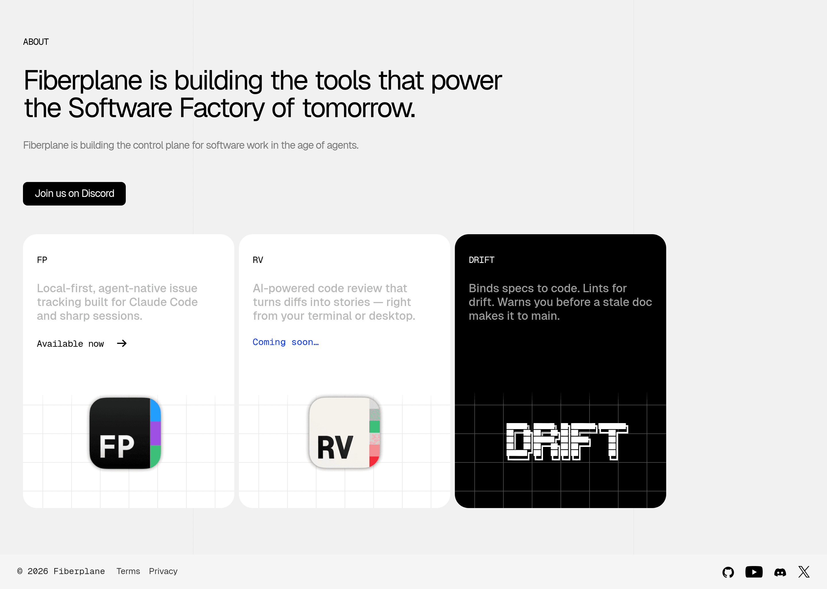Fiberplane b2b landing page screenshot
