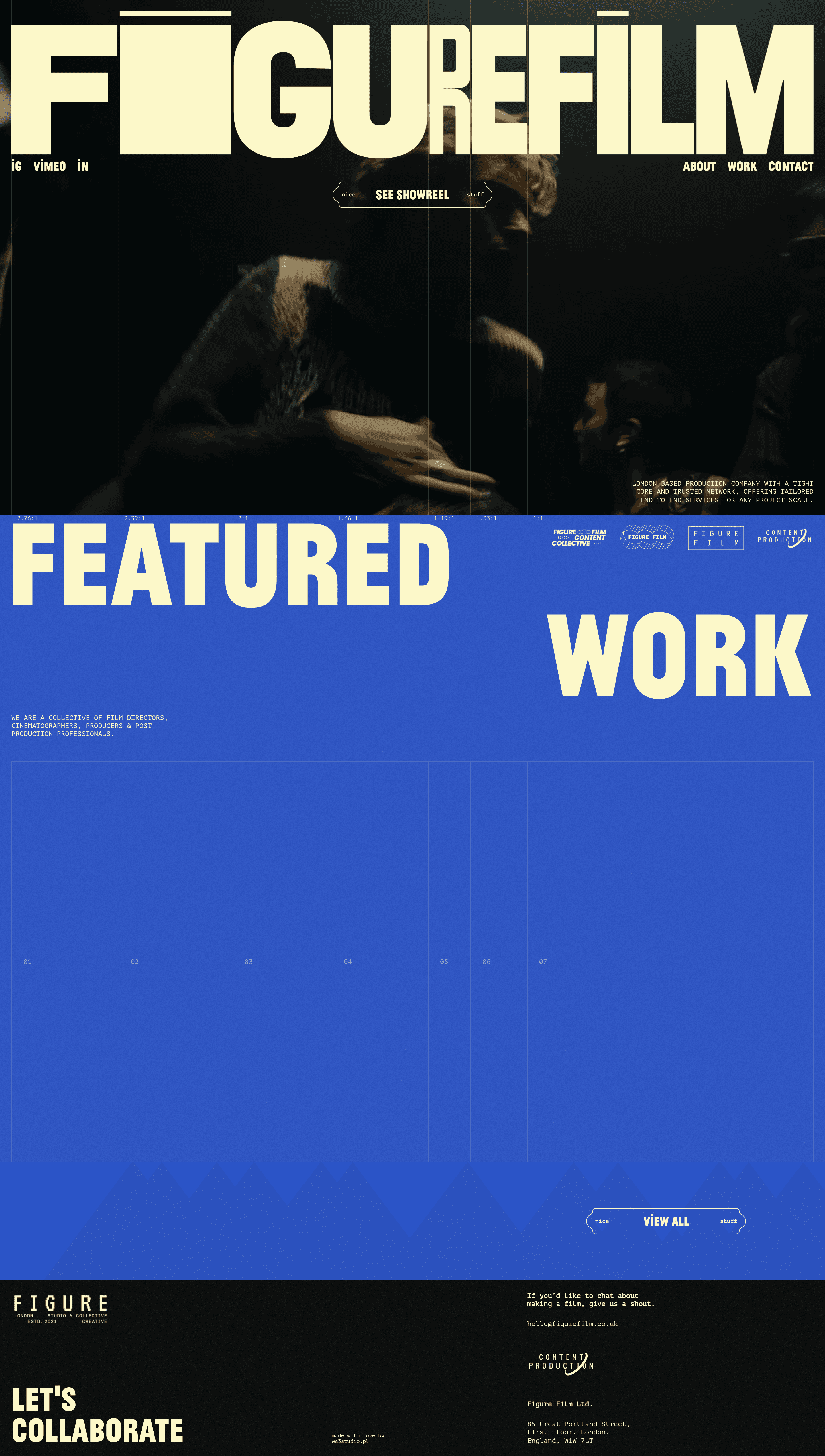 FIGUREFILM Website Design b2b landing page screenshot