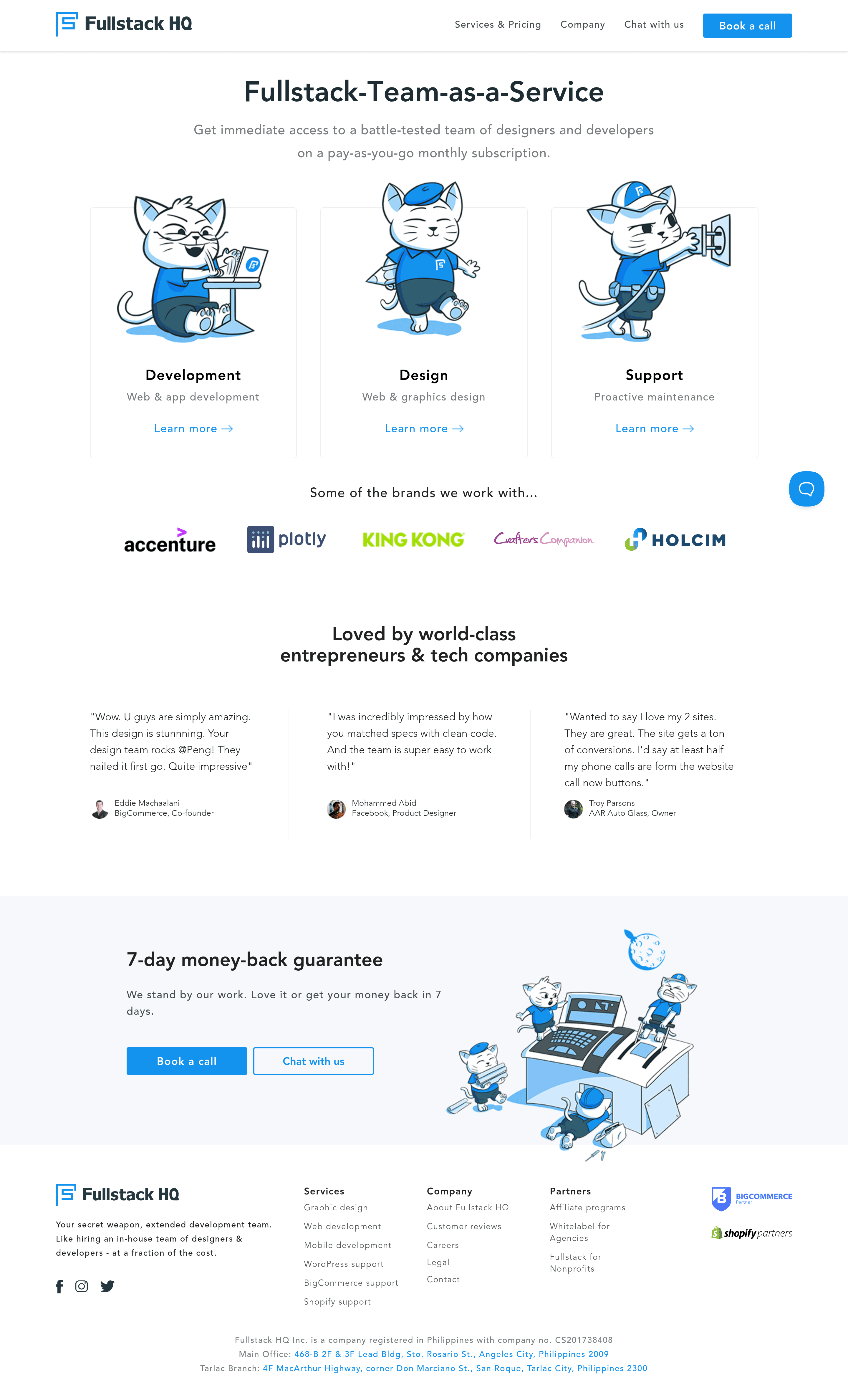 Fullstackhq b2b landing page screenshot