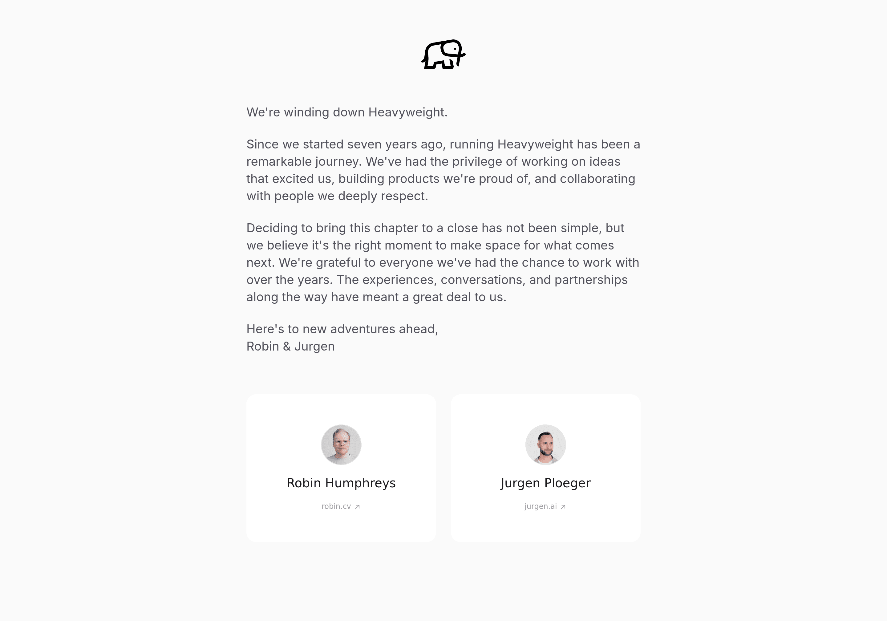 Heavyweight b2b landing page screenshot