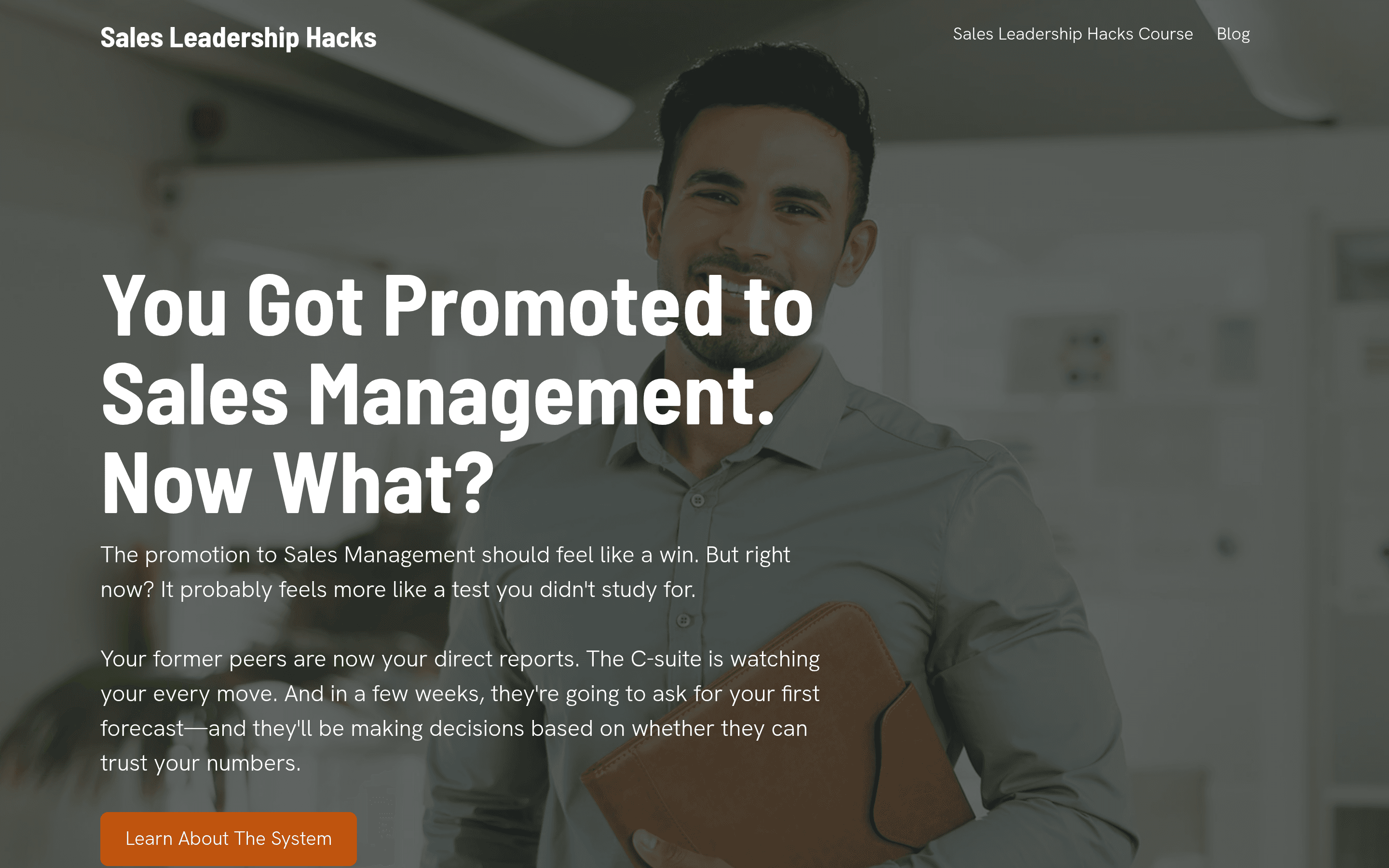 here b2b landing page screenshot