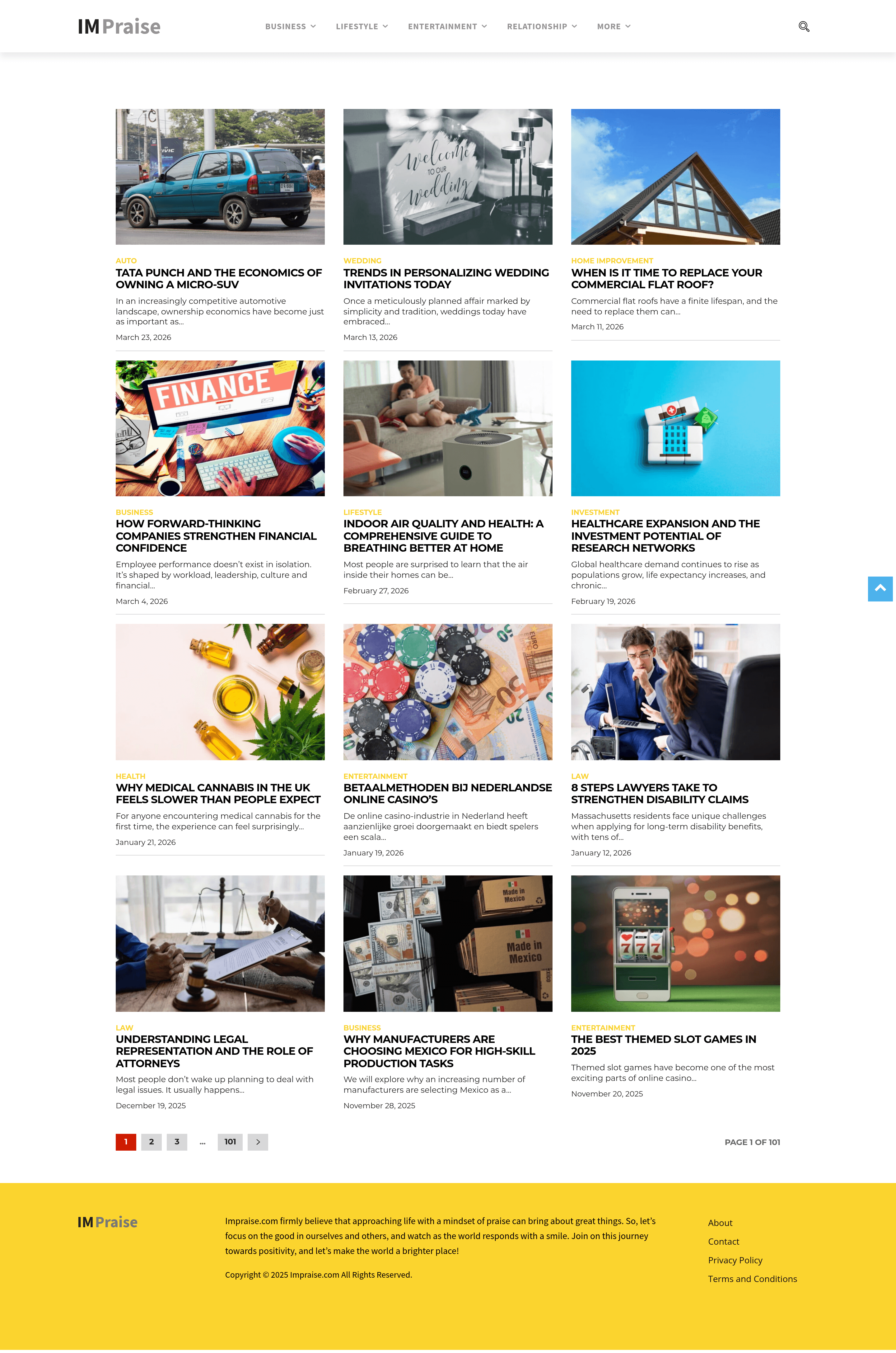 Impraise b2b landing page screenshot