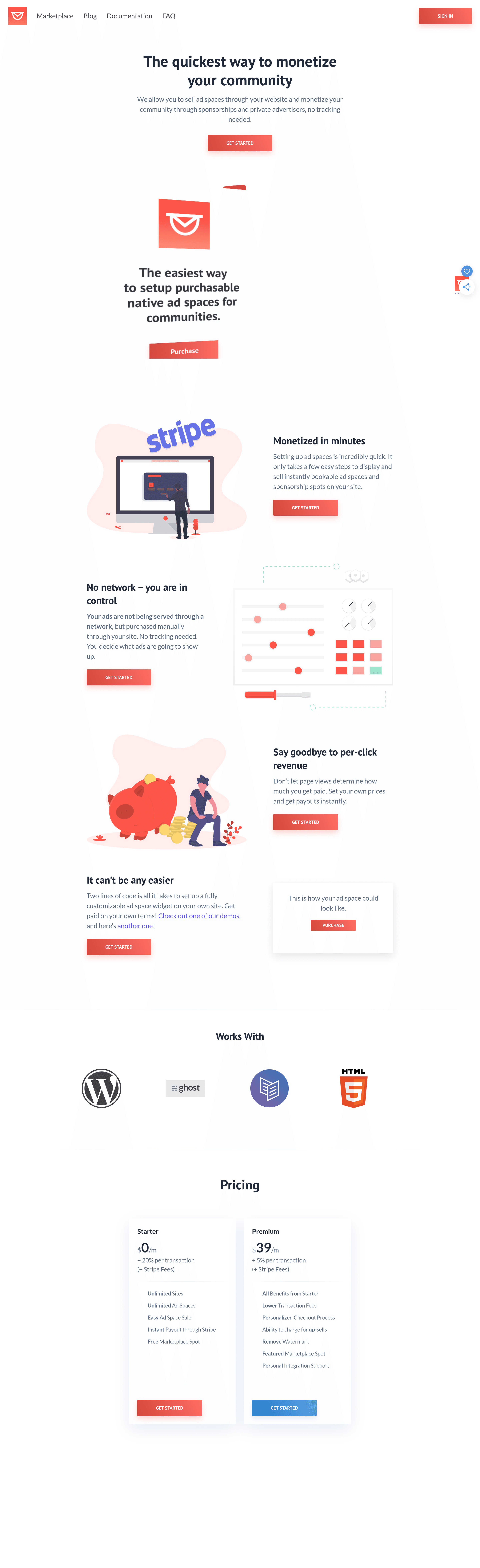 Intravert b2b landing page screenshot