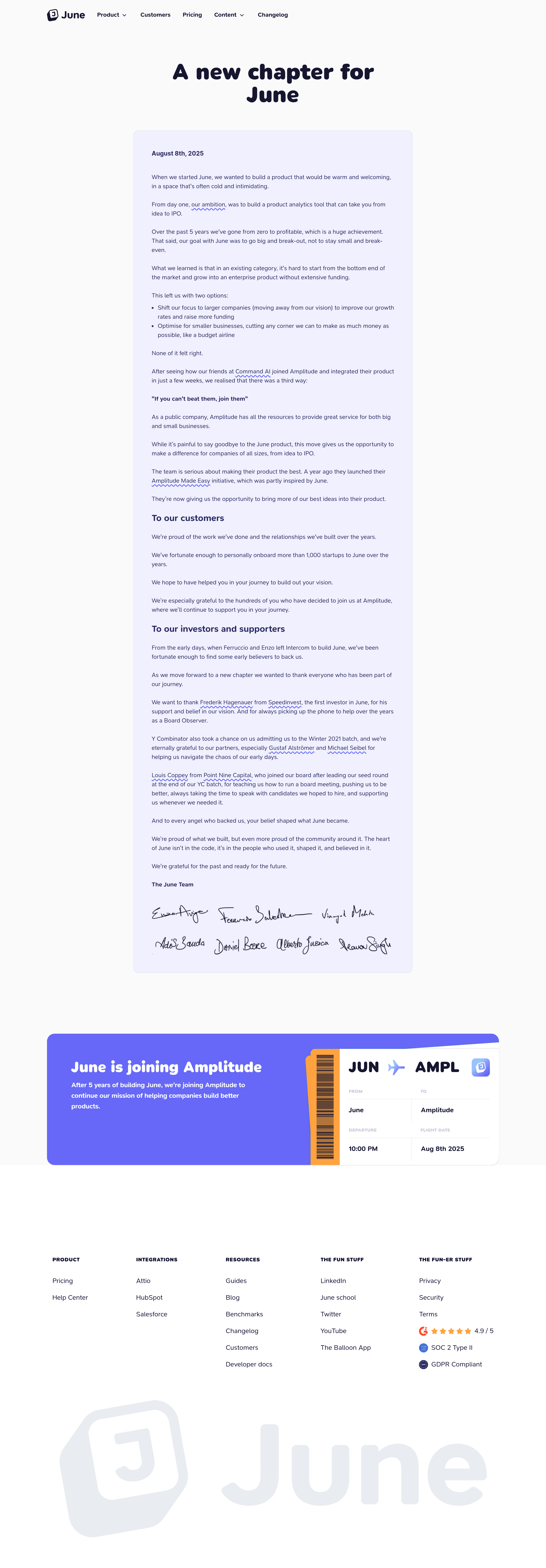 June 1.0 landing page screenshot