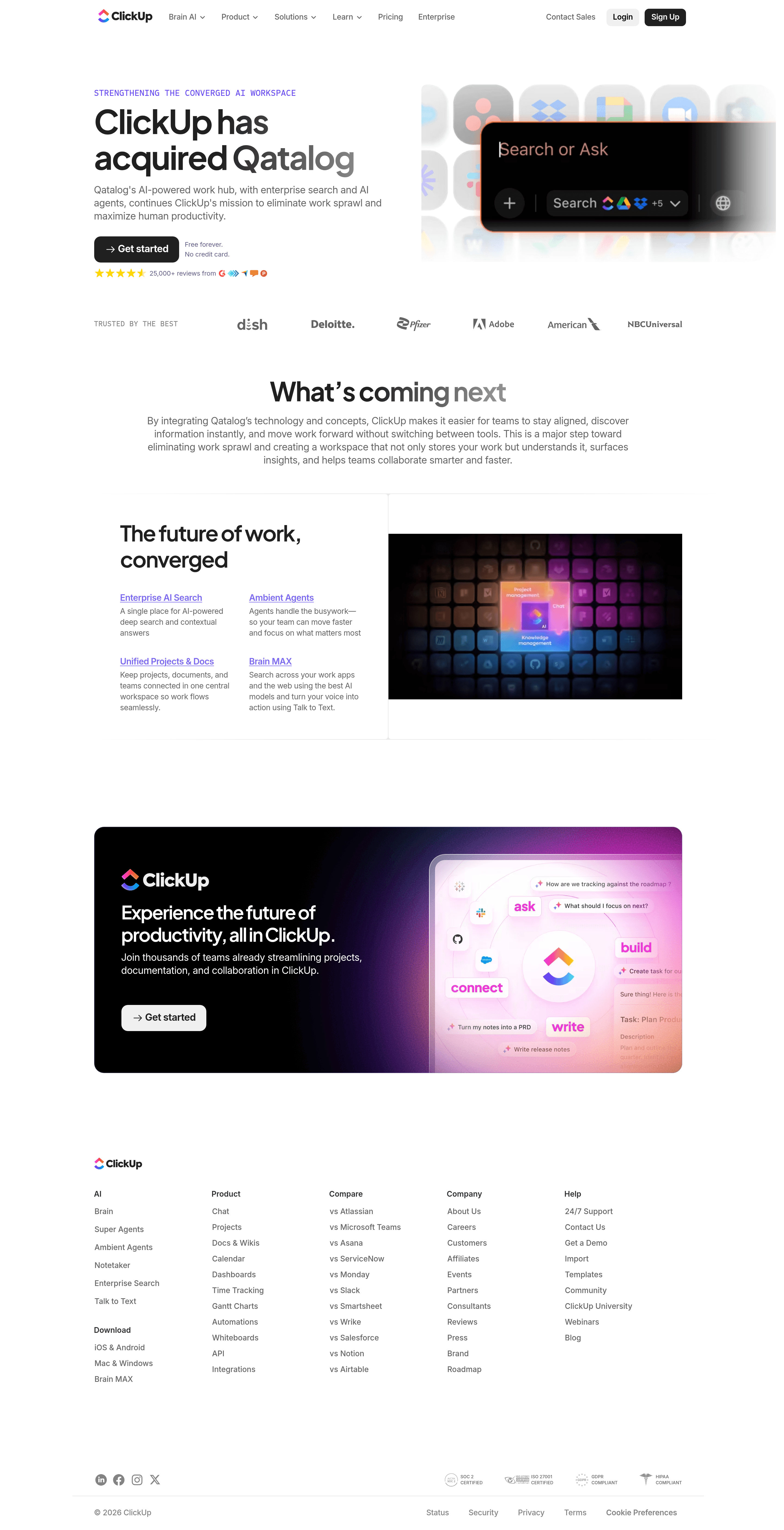 Qatalog b2b landing page screenshot