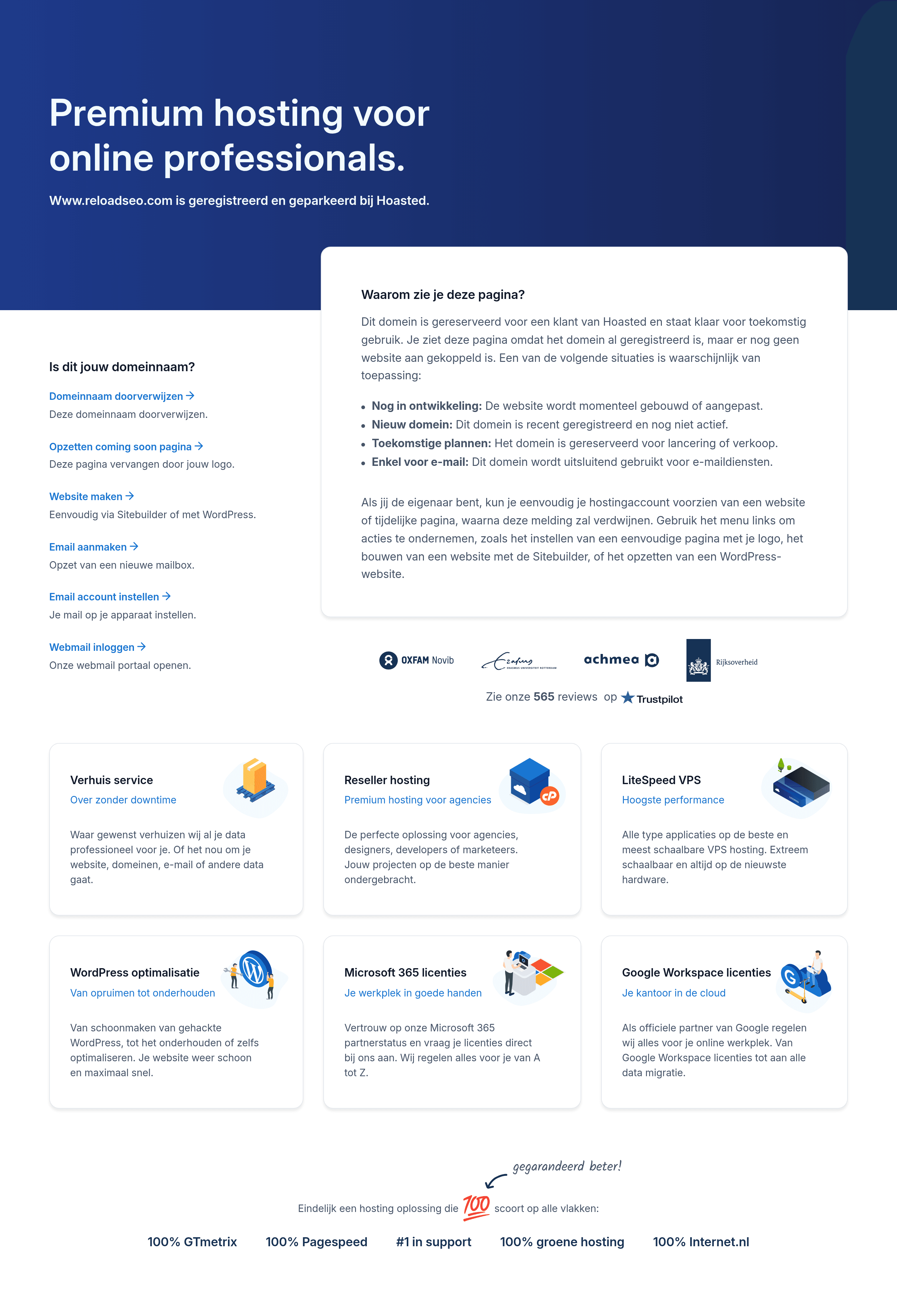 Reloadseo b2b landing page screenshot