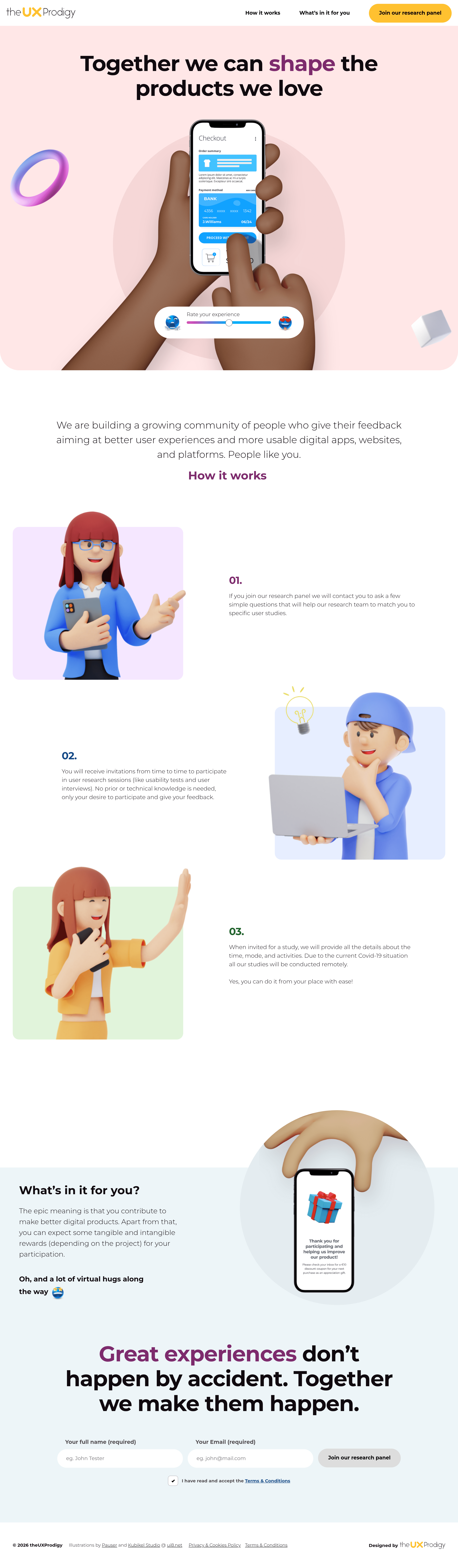 Research Panel b2b landing page screenshot