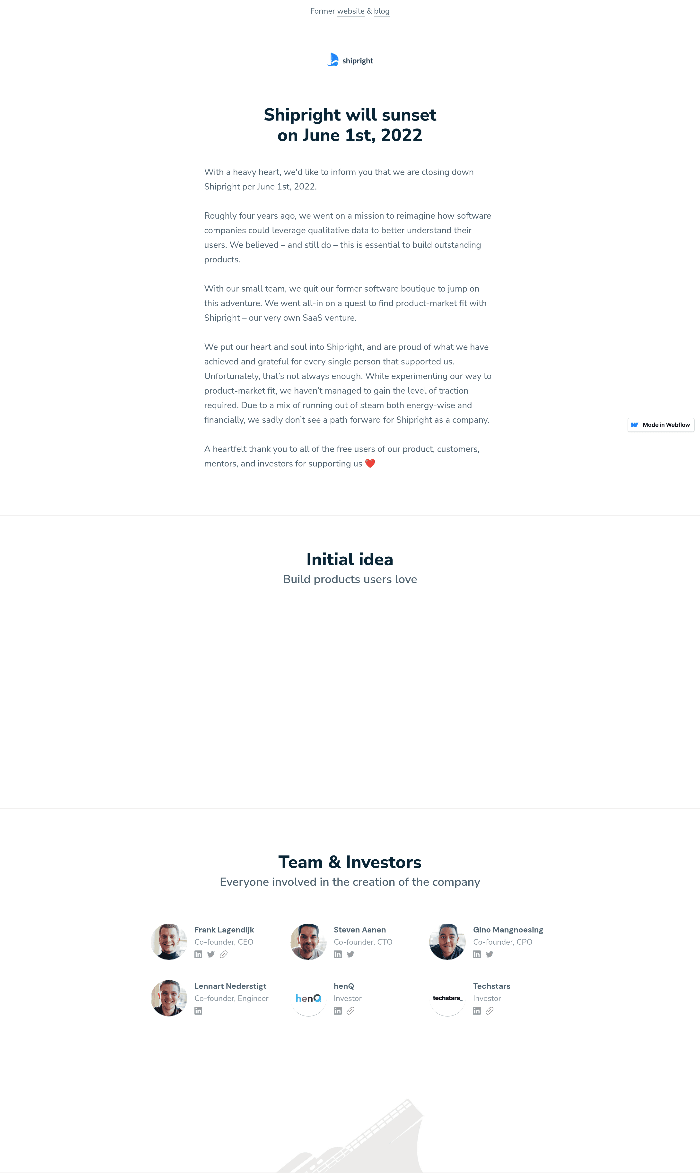 Shipright b2b landing page screenshot