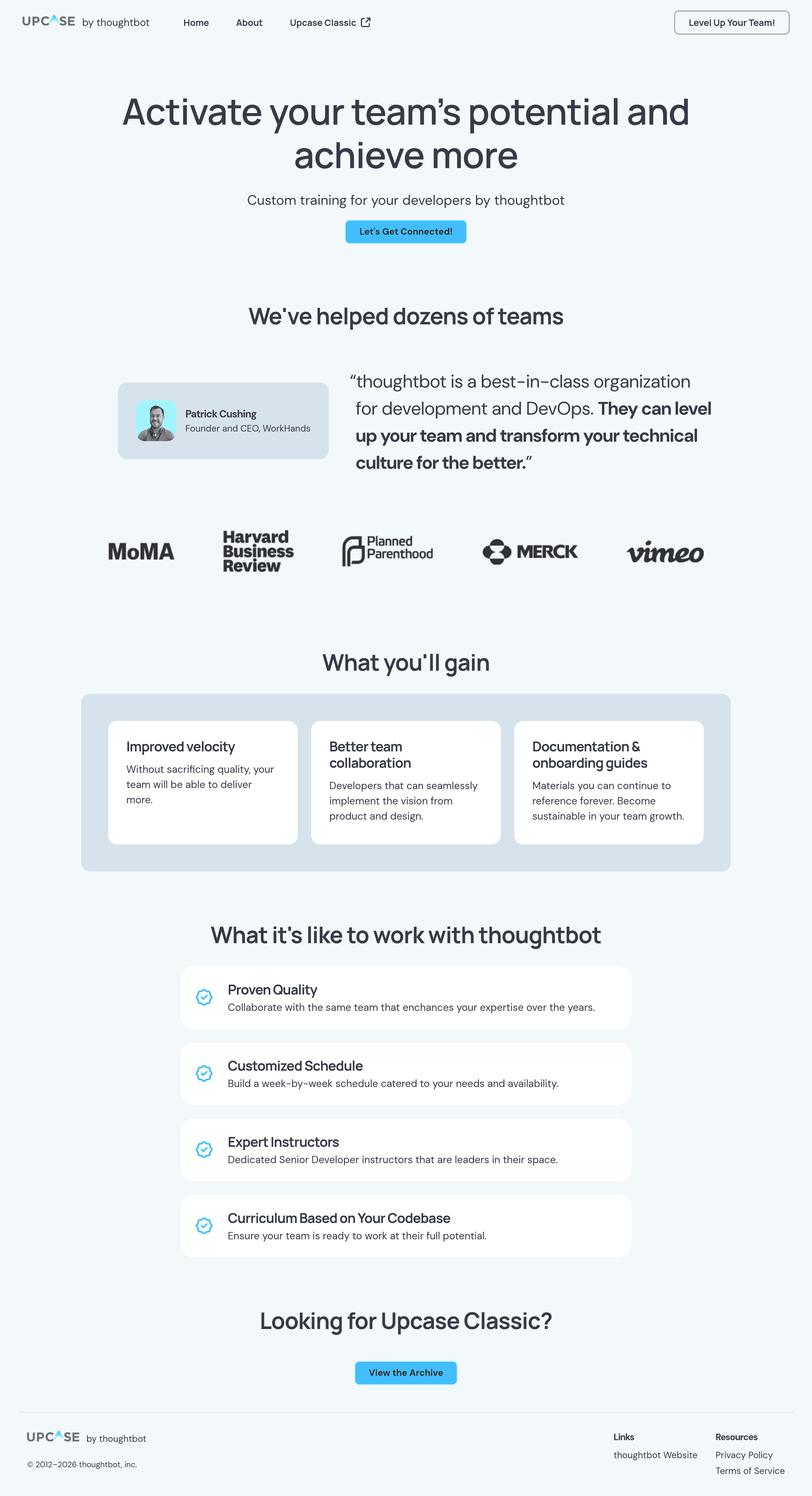 Thoughtbot b2b landing page screenshot