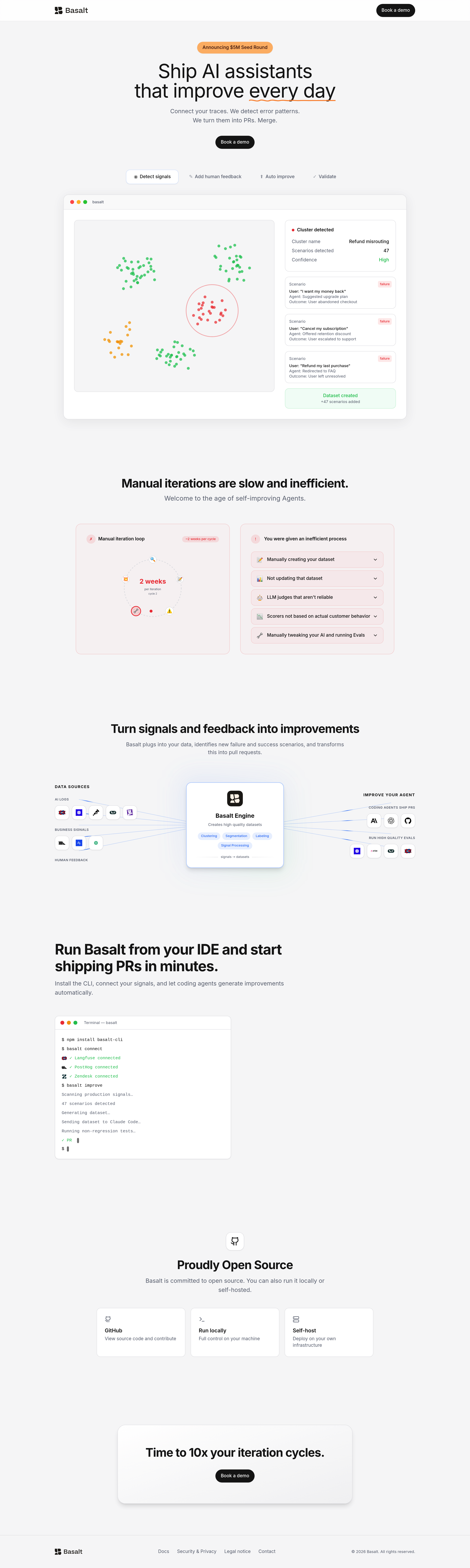 Basalt landing page screenshot