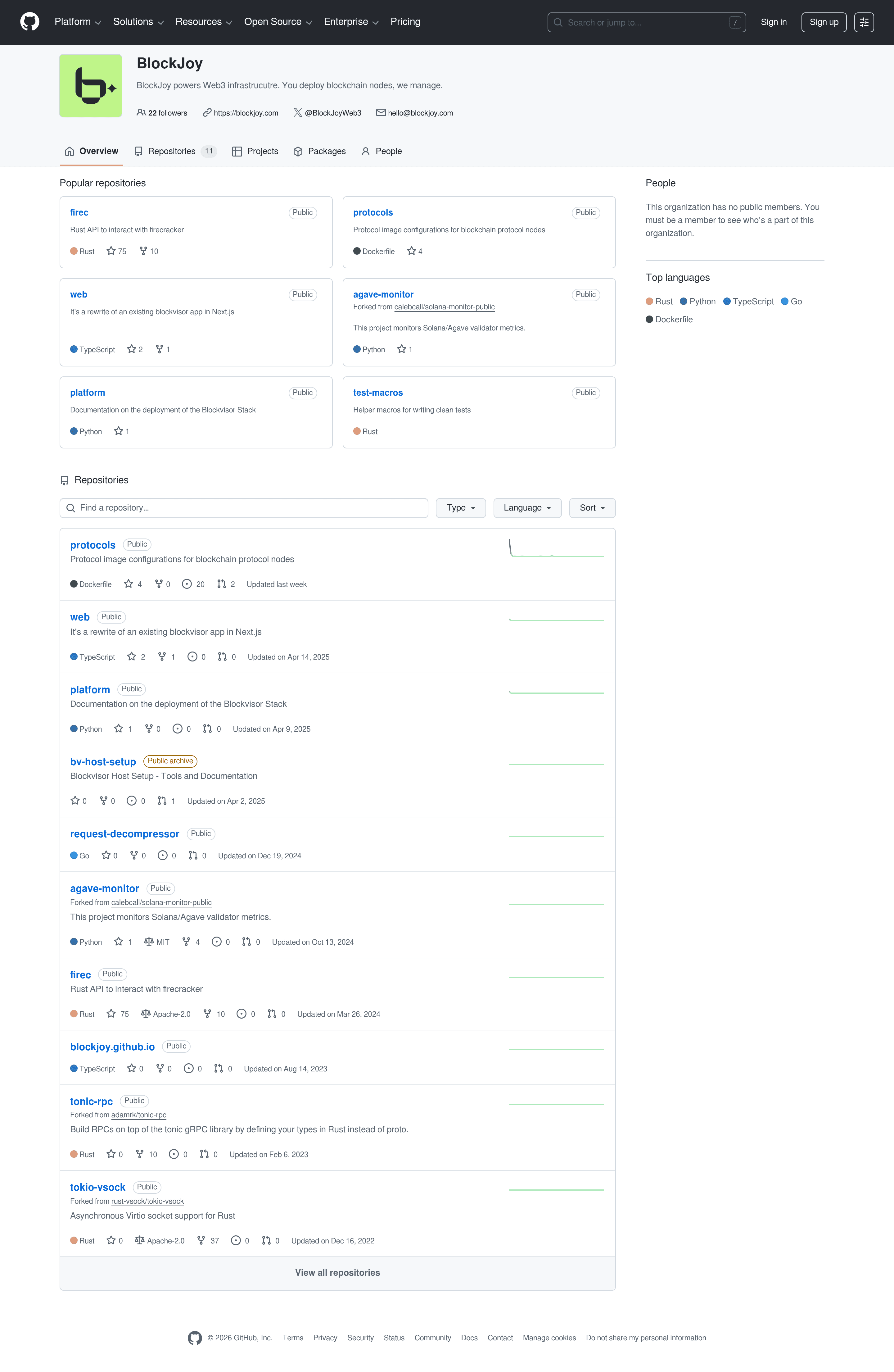 BlockJoy b2b landing page screenshot