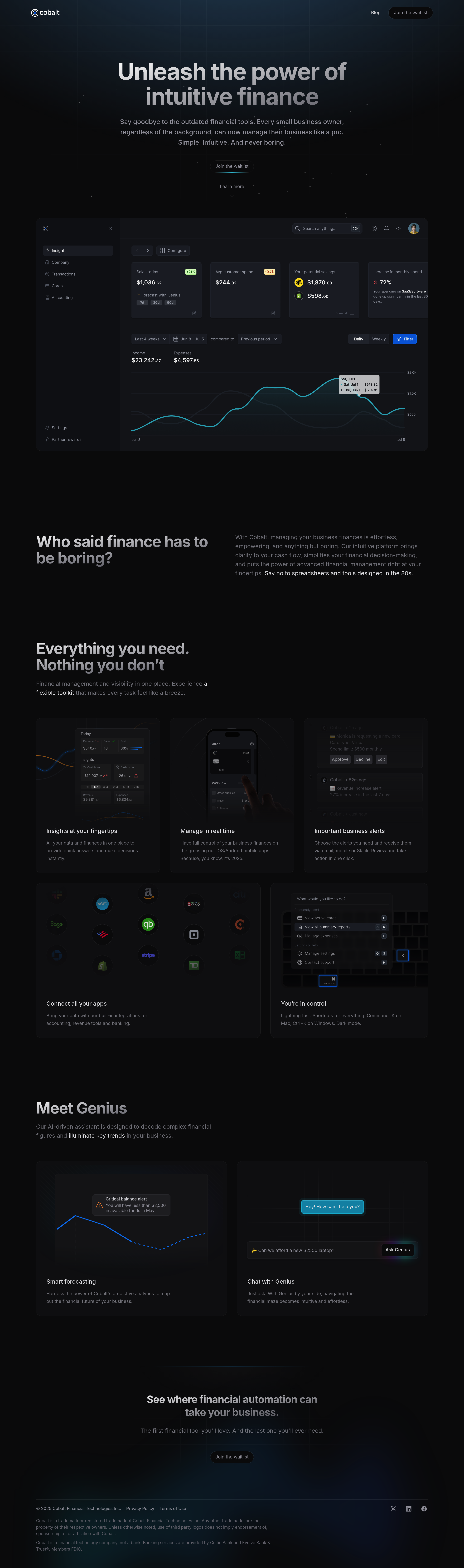 Cobolt b2b landing page screenshot