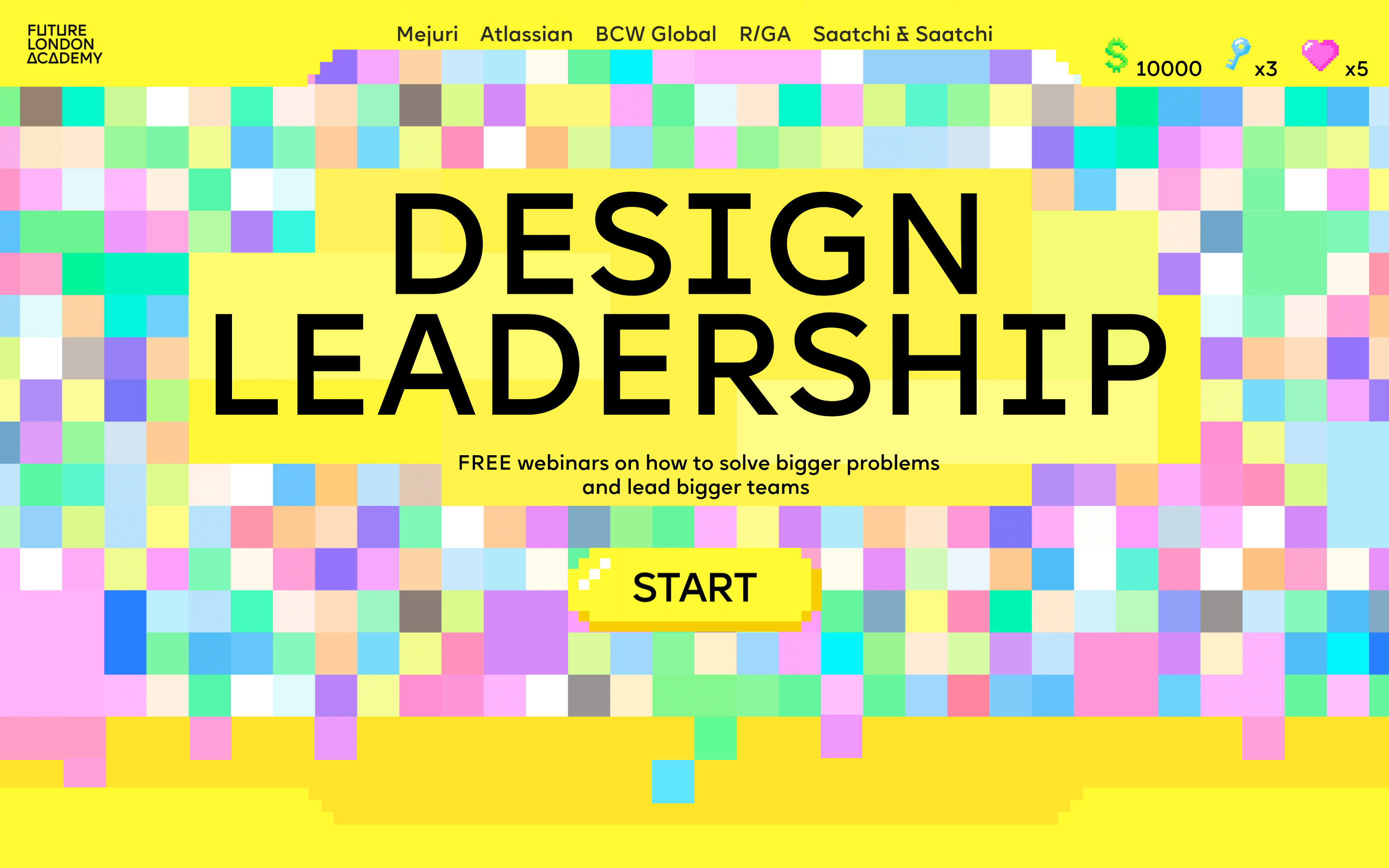 Design Leadership Webinars b2b landing page screenshot